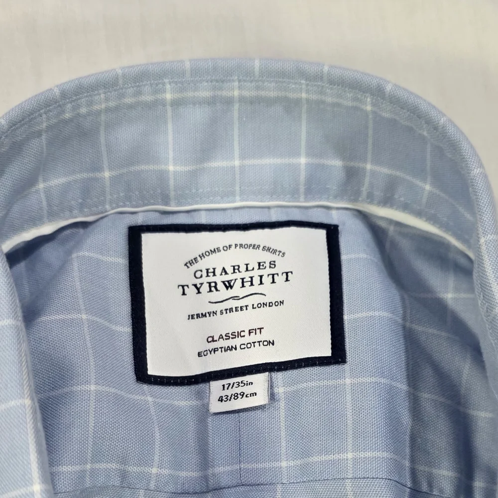 Two Charles Tyrwhitt Classic Fit Egyptian Cotton Button Up Dress Shirts.17/35